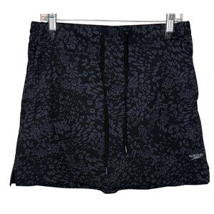 Speedo‎ Women's UPF 50+ Woven Active Black & Gray Skort - Size Medium